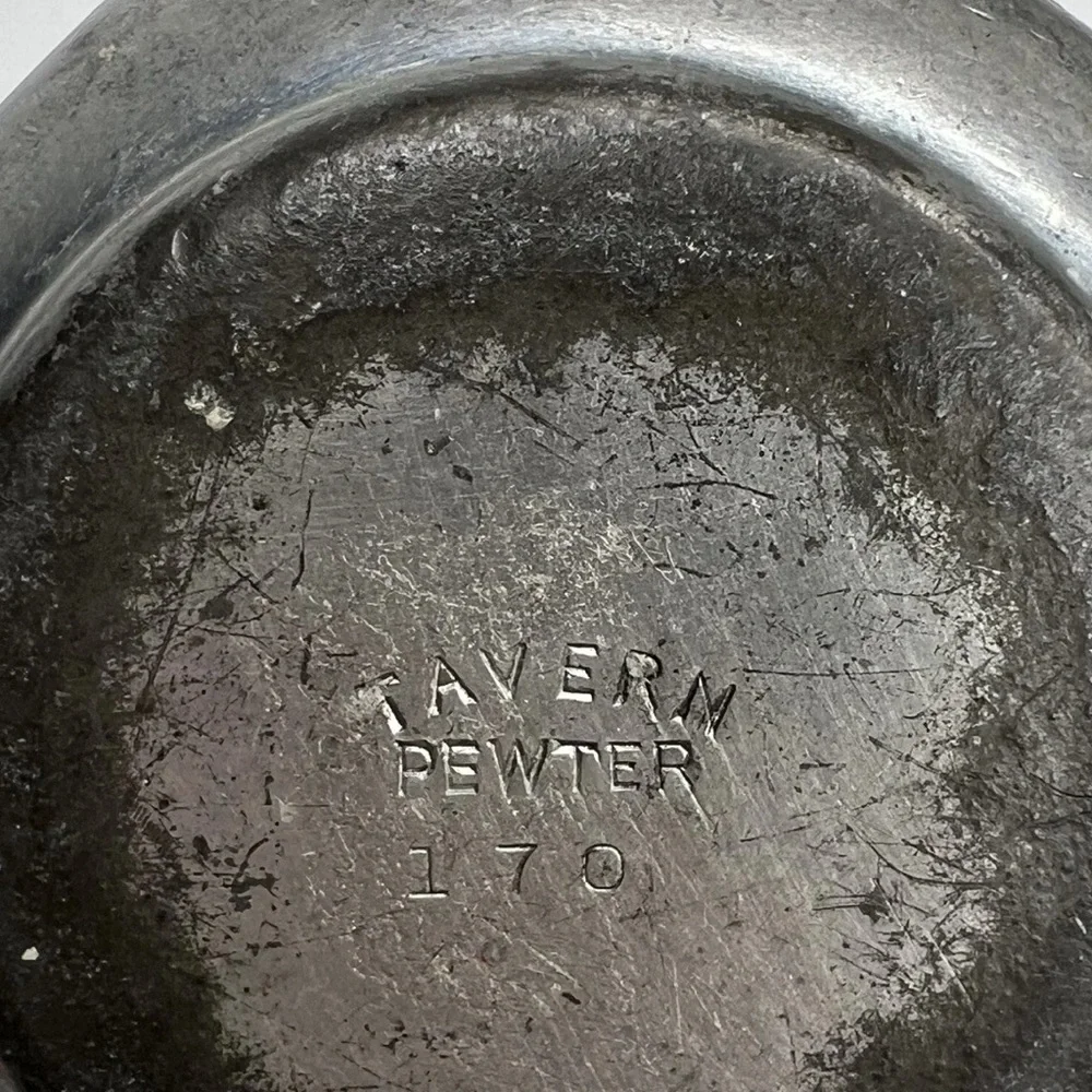 Early American Antique Vintage Lot of 2  Pewter Creamer‎ Milk Holders 2